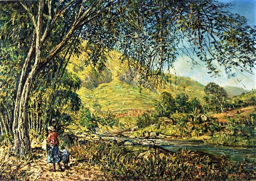 Willem Leendert van Dick (Holanda-Brasil, 1915-1990) Paisagem de Petropolis, 1961, ost, 95 x 121 cm