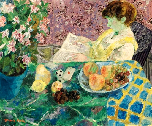 emilio grau sala (1911-1975)senhora lendo o jornal ost, 60 x 72, christies 3