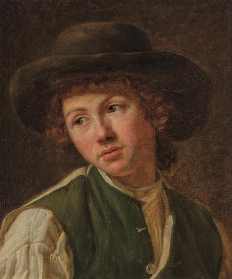 Jeanne-Philiberte Ledoux (1767 – 12 October 1840) Cabeça de jovem, ost, 45 x 37 cm (2)