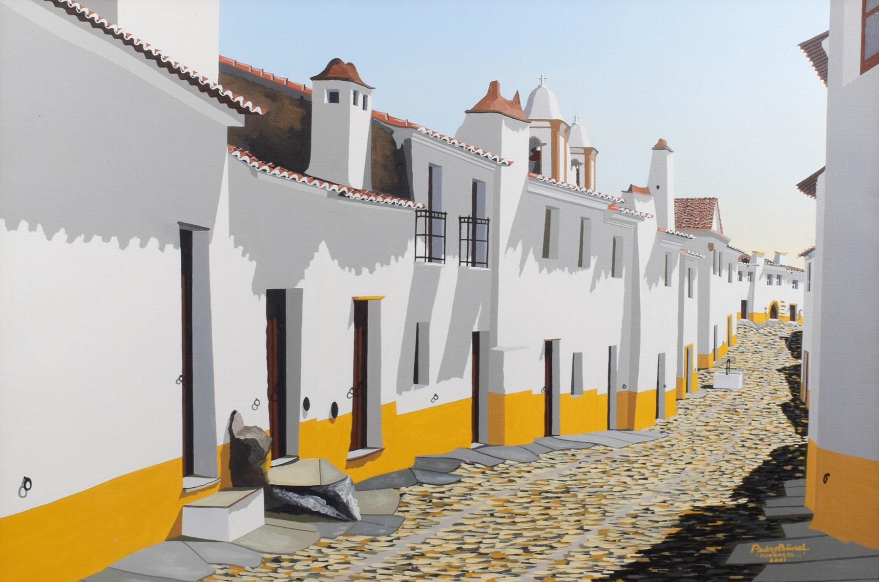 Pedro Buisel (Portugal, contemporâneo) , Monsaraz, 2001, ost, 53 x 80 cm