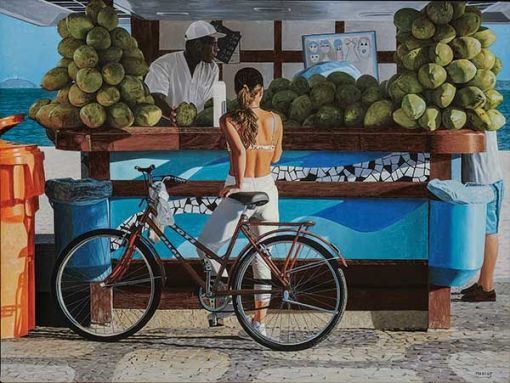 RENATO MEZIAT (Brasil, 1952)Girl From Ipanema, Acrílica stela, 2000,60 x 80 cm