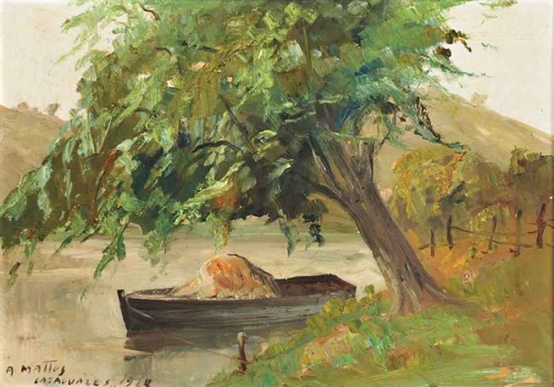 Aníbal Mattos (Brasil, 1886-1969), rio, cataguazes, 1928, osm, 49 x 34 cm