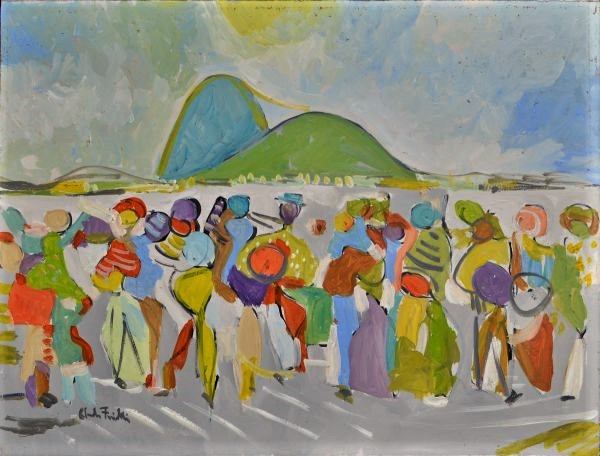Claudio Faciolli - Carnaval no Rio de Janeiro - o.s.e - ass. c.i.e - datado de 2010 med 46x61 cm