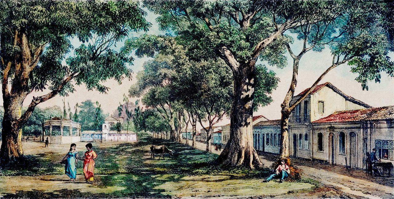 Largo_de_Nazareth.Joseph Léon Righini (Turim, Itália ca.1820 - Belém PA 1884).