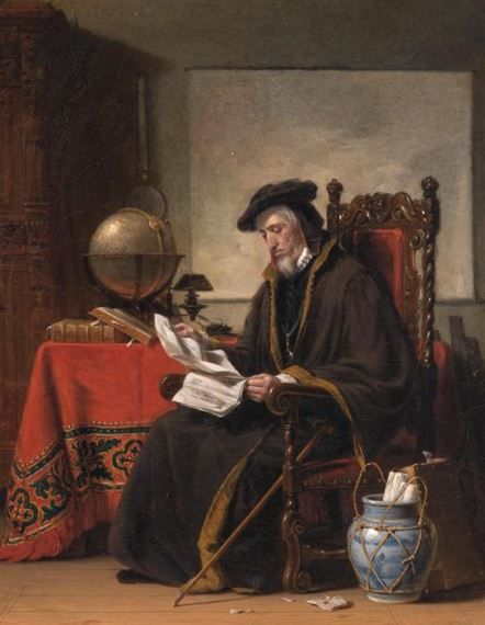 Robert Walter Weir (EUA, 1803-1889), Américo Vespucio,1848, ost, 50 x 40 cm