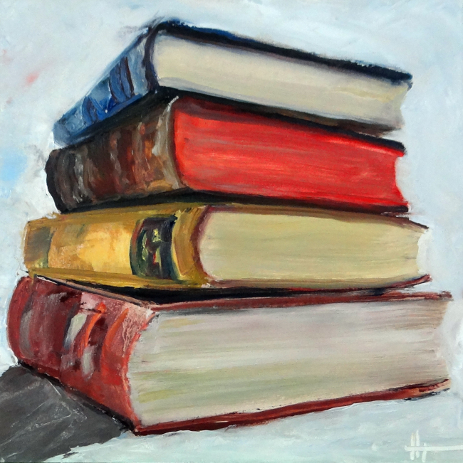 stack of books, Diana Lynn