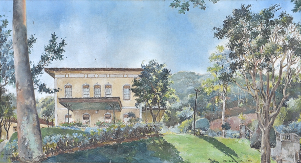 WAMBACH, Georges (1902 - 1965) Alto da Boavista, o.s.t. - 60 x 110 cm. Ass. e dat 1947