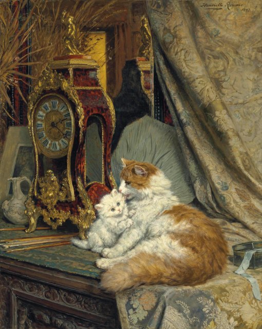 2012_NYR_02547_0024_000(henriette_ronner-knip_a_mother_cat_and_her_kitten_with_a_bracket_clock)