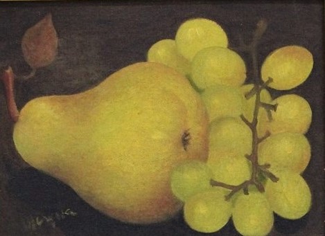 MARYSIA PORTINARI. Pera e uva - o.s.t. - 18 x 24 cm - assinado no cie.