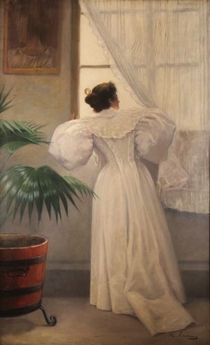 RAMON CASAS Looking outside c. 1890 Oil on canvas 150 x 91 cm