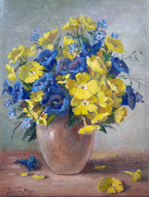 Lucília Fraga (1895-1979) Flores, ose, 43x33cm