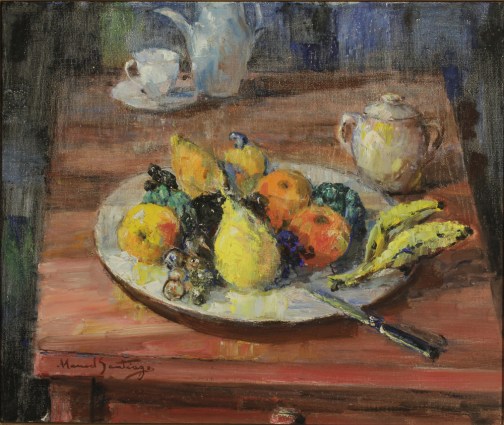 Natureza Morta com Frutas. Óleo sobre tela, 46 x 55 cm. Manuel Santiago